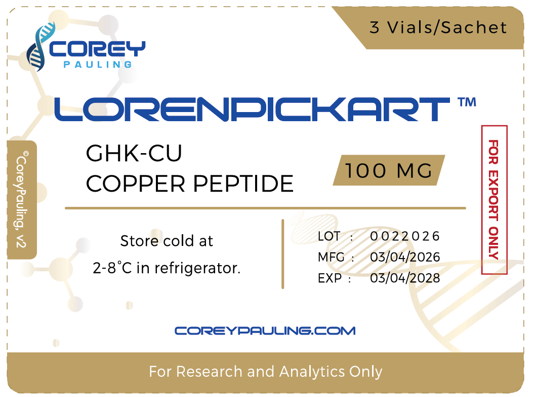 Lorenpickart GHK-Cu copper peptide 100 mg sachet label by CoreyPauling
